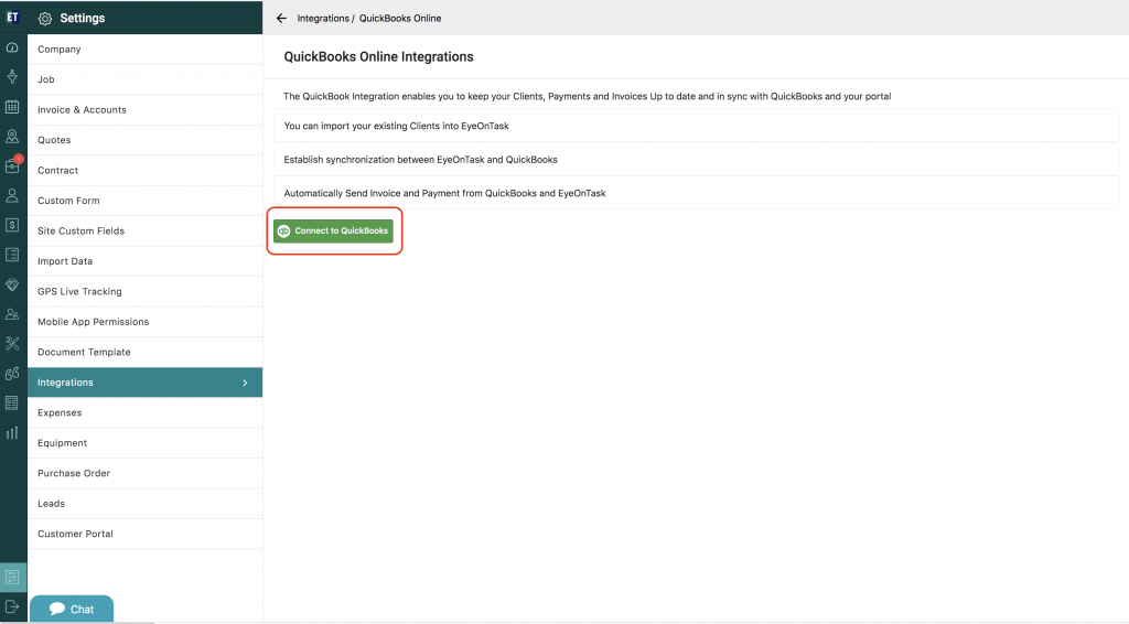 quickbooks company settings